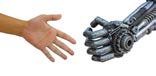 Handshake between human hand and robotic arm