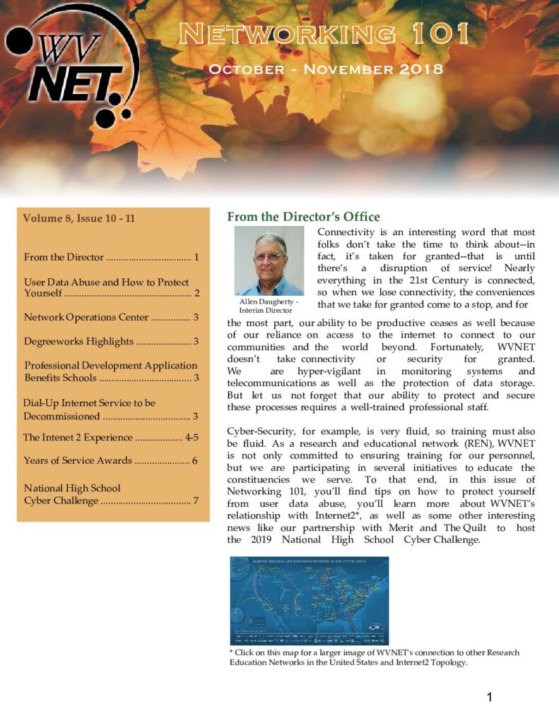 thumbnail of WVNET-October-November-2018-Newsletter