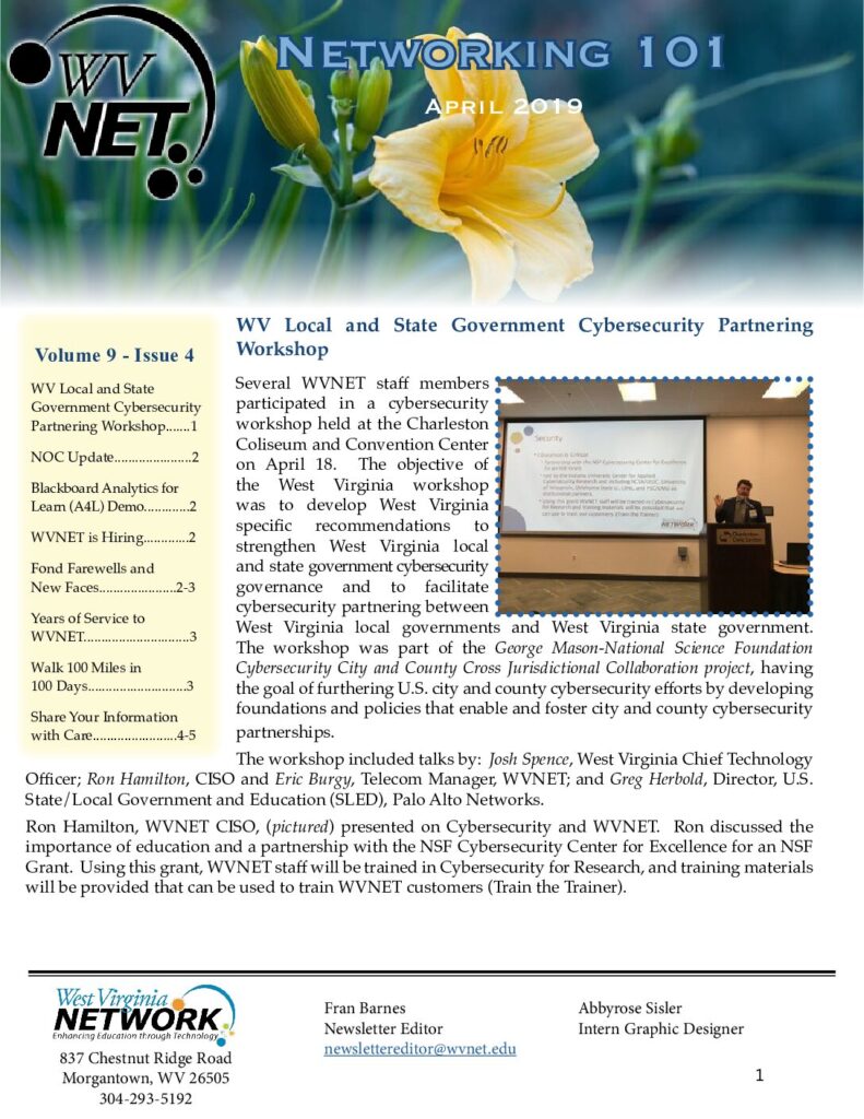 thumbnail of WVNET Newsletter April 2019